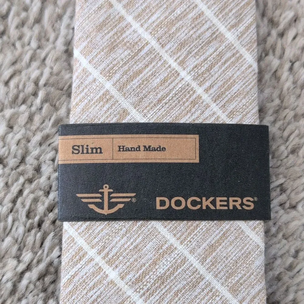 DOCKERS Handmade Slim Skinny Men's Ties Plaids & Checks Multicolor Lot of 3 New